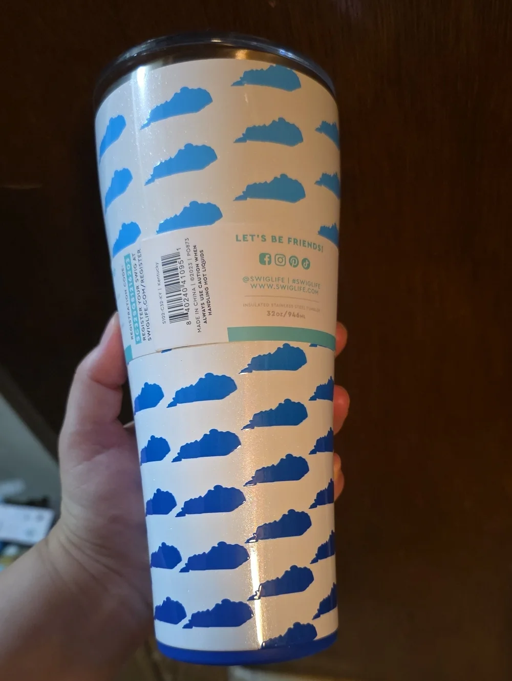 Swig Life Blue Patterned Insulated Tumbler